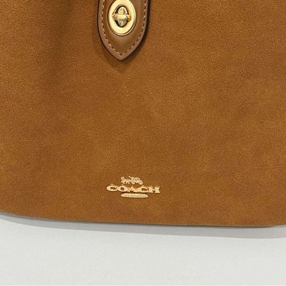 Coach Hadley Suede Shoulder Bag - Picture 5 of 8
